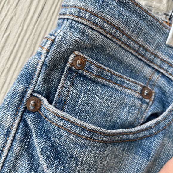 Y2K Polo Ralph Lauren Stretch Jeans Size 8 Cropped Denim Mid-Rise - Picture 7 of 8